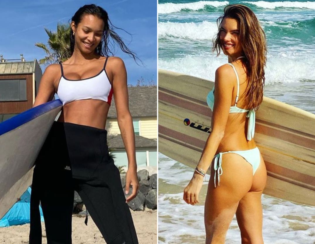 Lais Ribeiro (30) vs. Alessandra Ambrosio (39) -- Surfer Babes Edition