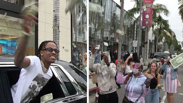 Rich The Kid Makes it Rain on Rodeo Drive, Fans Get Cash, He Gets