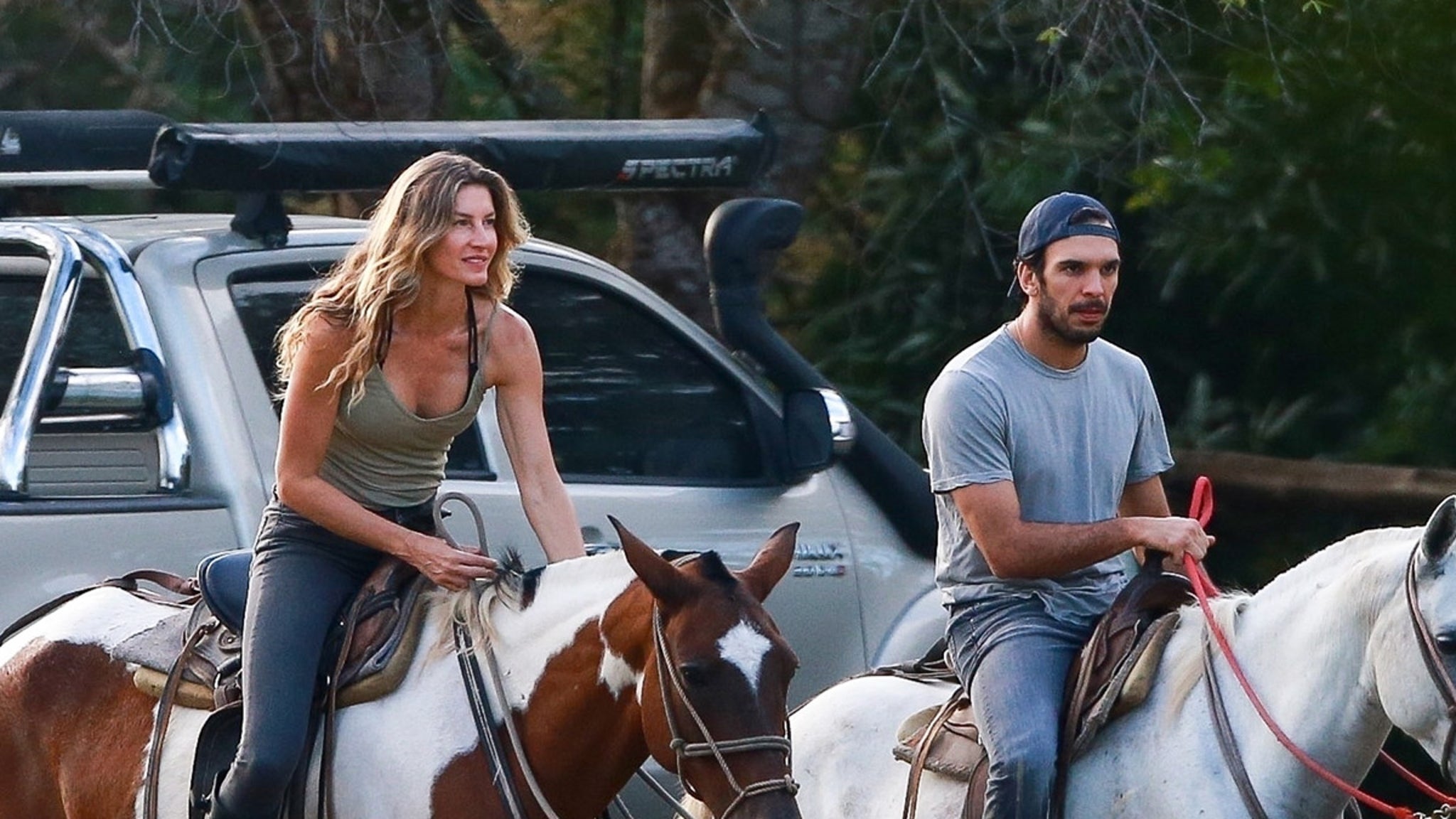 Gisele Bundchen, Jiu-Jitsu Instructor Joaquim Valente Ride Horses