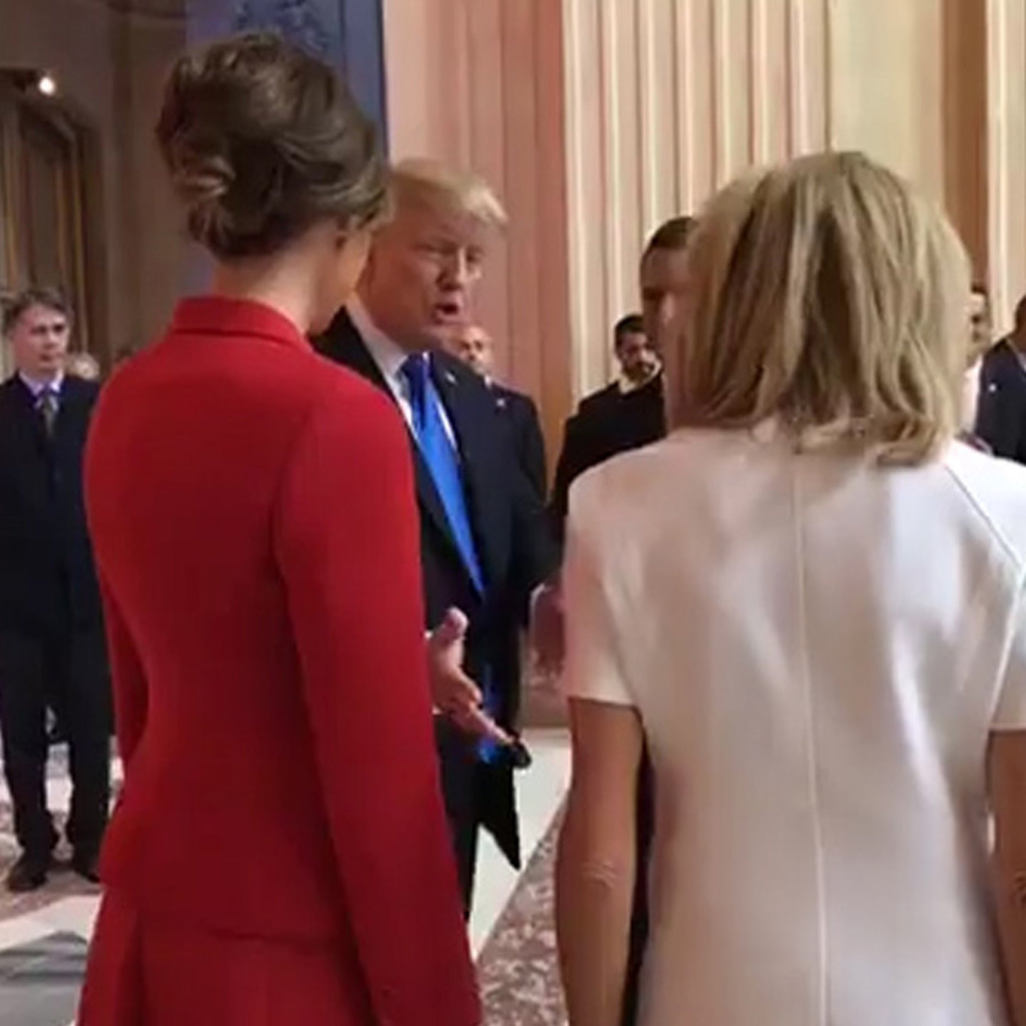 President Trump Openly Admires French First Lady Brigitte Macron S Body