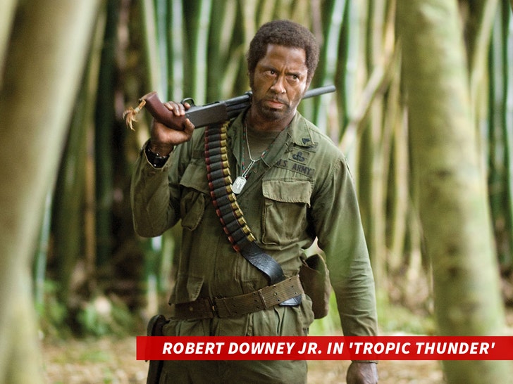 Robert Downey Jr. in Tropic Thunder alamy