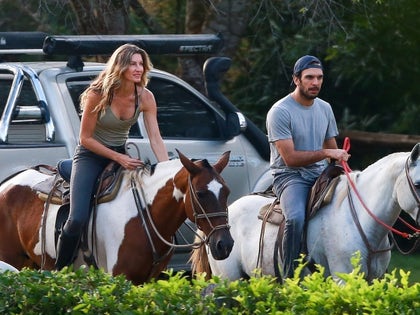 Gisele Bundchen and Joaquim Valente Riding Horses