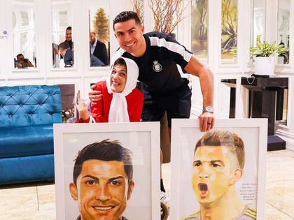 Cristiano Ronaldo Fatemeh Hamami Artist Together photos 1