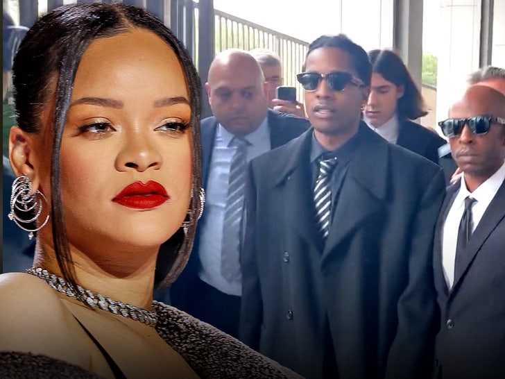 Rihanna Asap Rocky Court Getty Backgrid Composite