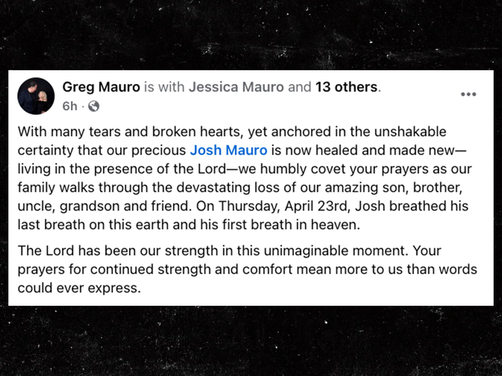 josh mauro death sub facebook