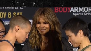 Halle Berry Front And Center At UFC 268 Weigh-In