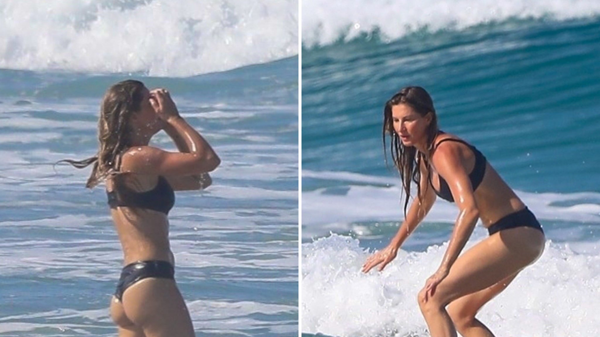 Gisele Bundchen Surfs In Tiny Black Bikini In Costa Rica News Headlines