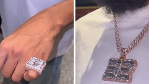 Jordyn Woods Gifts Karl-Anthony Towns Massive Diamond Ring, Chain For Birthday