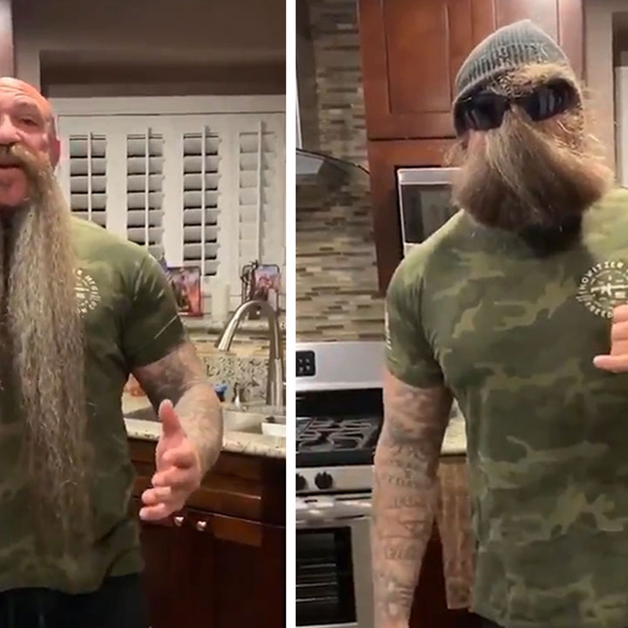 MMA Ref Mike Beltran Turns Famous Mustache Into COVID-19 Mask
