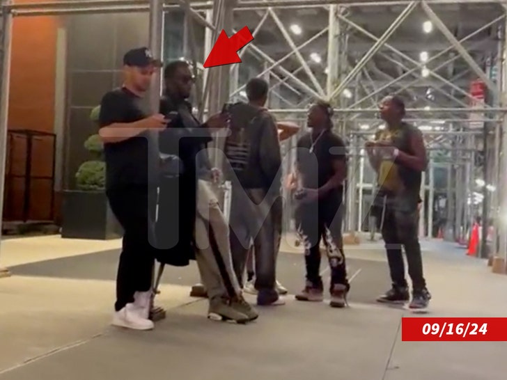 Diddy shown having a great time with fans before being arrested in New York