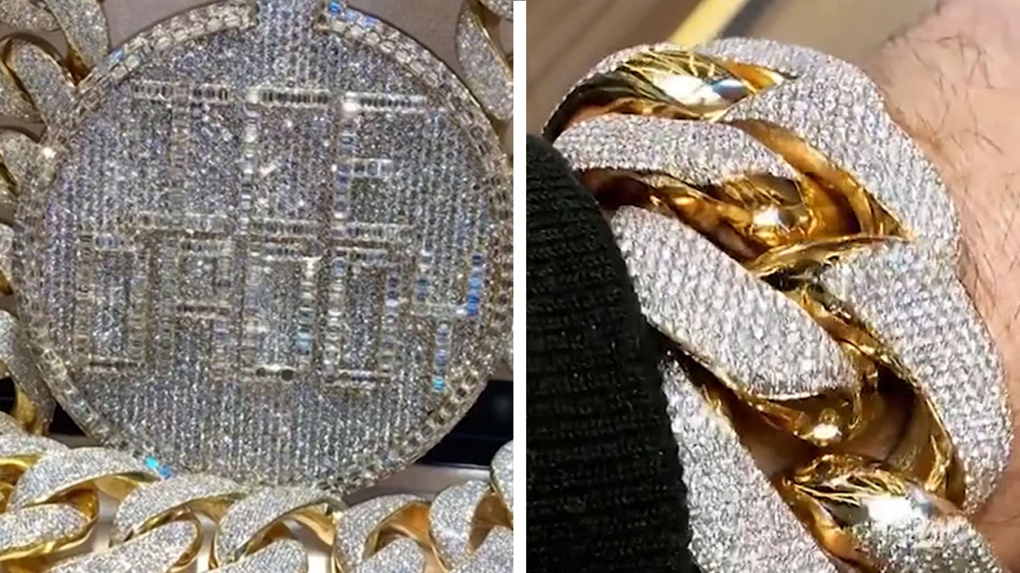 Gucci Manes Wife Ts Him Biggest Cuban Link Chain And Pendant Set 