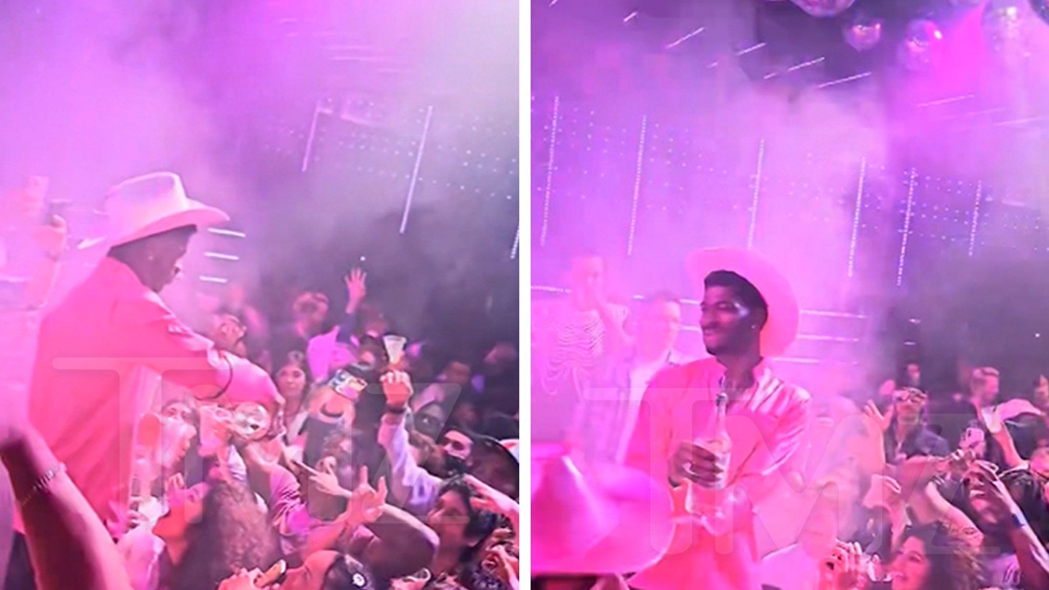 Lil Nas X Celebrates Album Launch by Serving Shots to Fans at Epic Release Party thumbnail