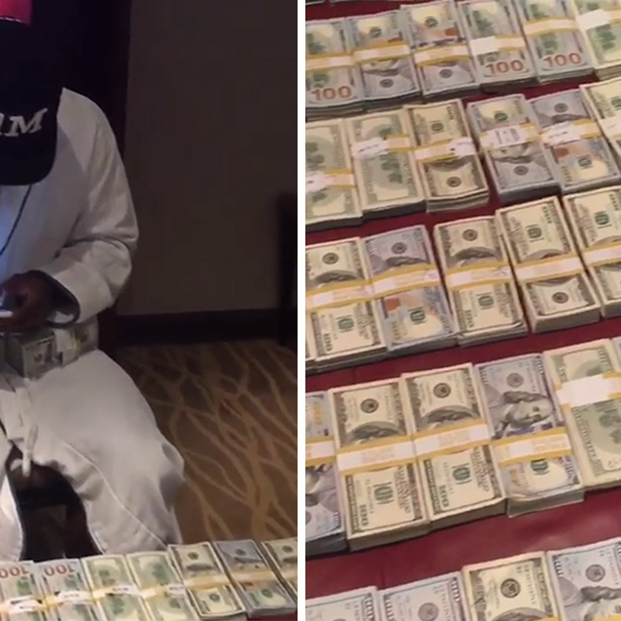 Billionaire Floyd Mayweather, Known for Flaunting Millions in Cash