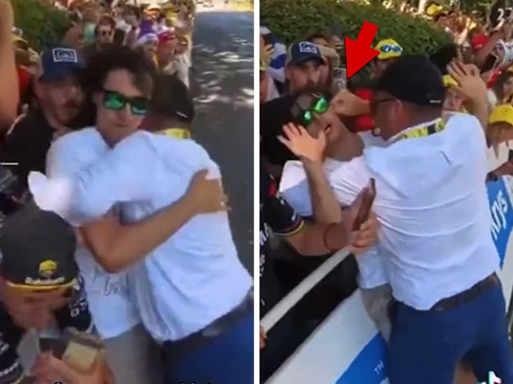 Anti-Israel Protester Brutally Taken Down by Tour de France Staffer in Wild Video