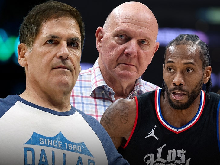 mark cuban kawhi leonard and steve ballmer getty 1