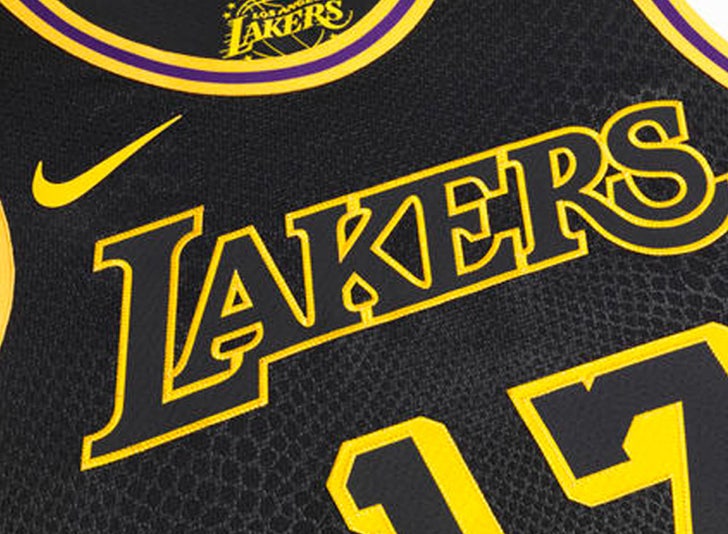LeBron James 2020 Black Mamba Los Angeles Lakers Jersey with Gigi Bryant  Heart Patch