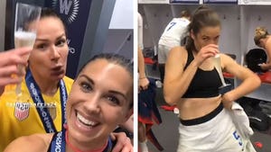 Alex Morgan Leads Shirtless Locker Room Dance Party After USWNT Championship