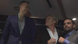 Kristaps Porzingis Hits NYC Party With Ivan Drago, 'How Tall Are You, Man!?'