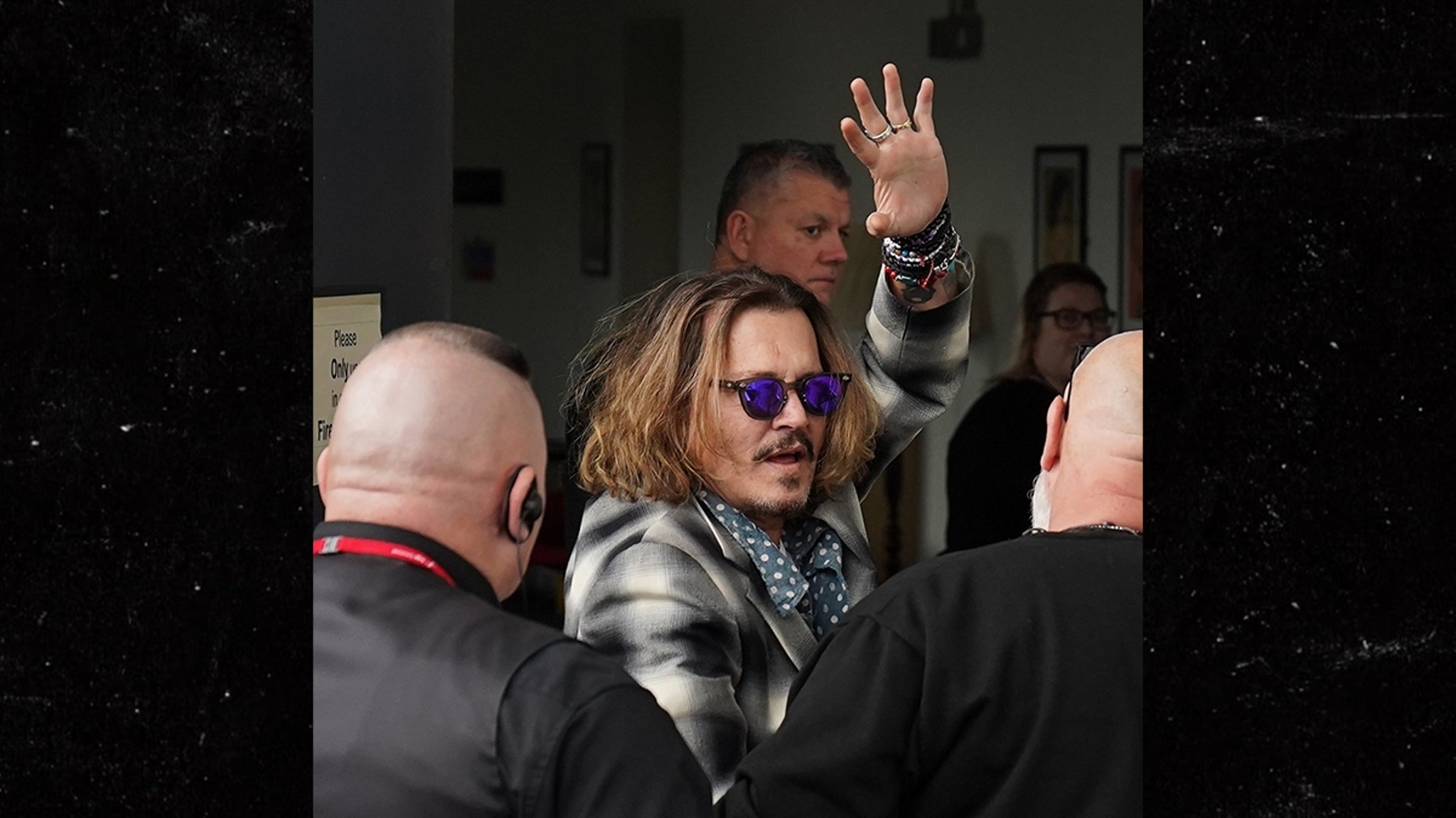 Johnny Depp Fist-Pumping, Getting Hailed All Over England