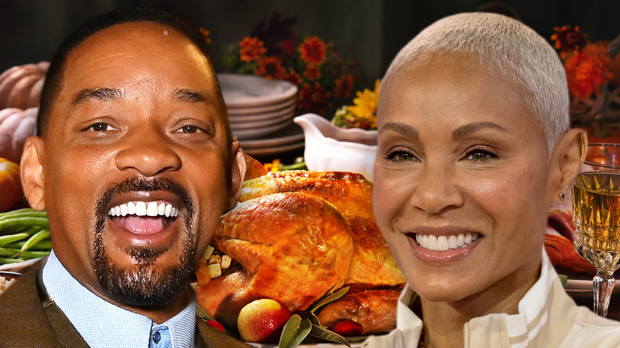 Will Smith and Jada Pinkett Smith pose together for Thanksgiving shoot