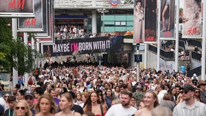 Fans gather outside Wembley Stadium ahead of Taylor Swift's latest Eras Tour concert