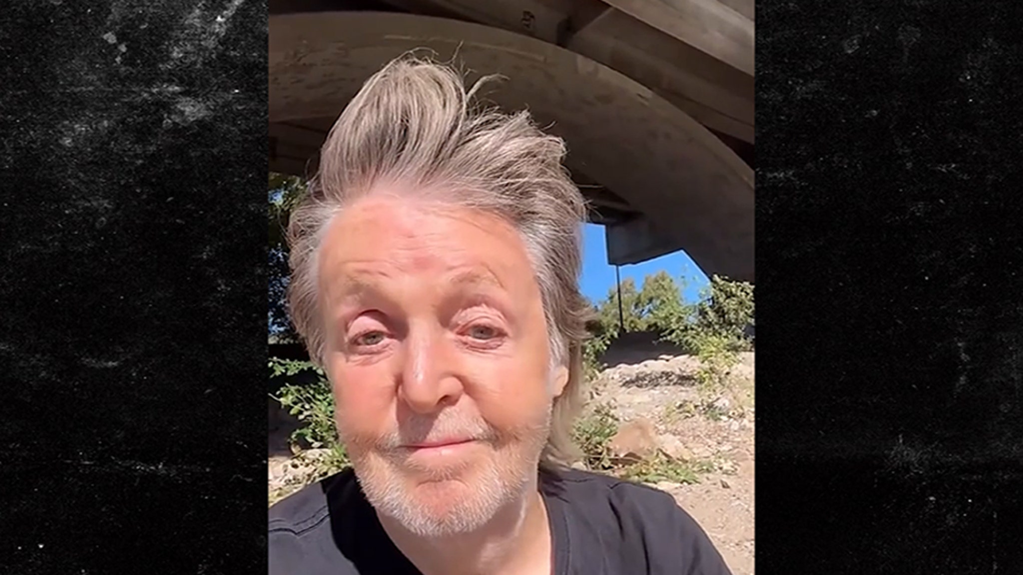 Paul McCartney Films River Under Overpass in Oklahoma Paul McCartney Films River Under Overpass in Oklahoma