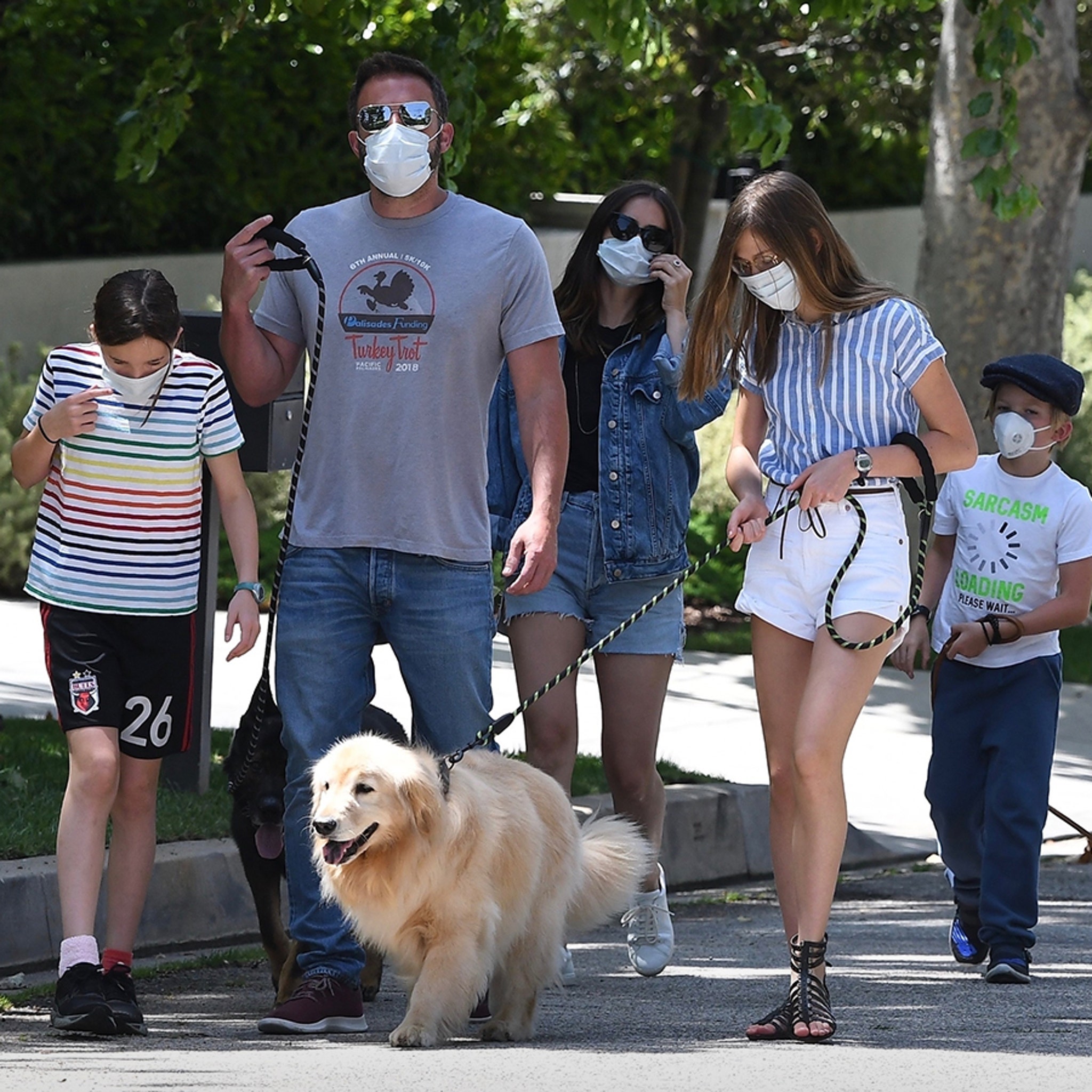 Ben Affleck Introduces His Kids To Ana De Armas Go For Family Dog Walk