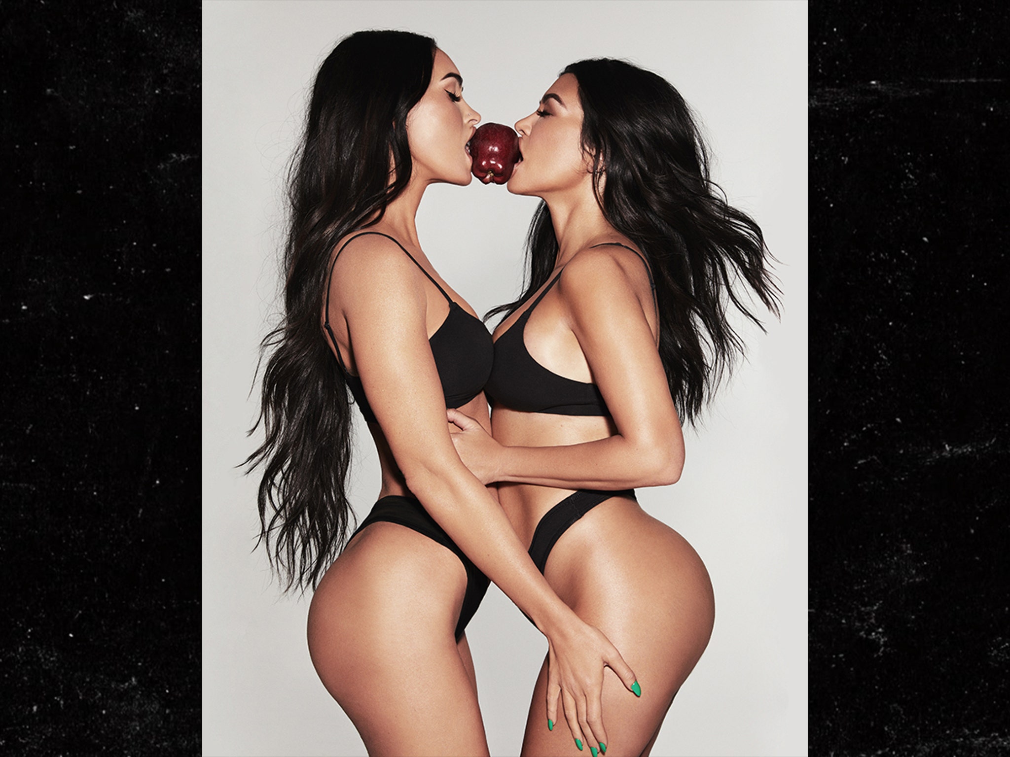 Kourtney Kardashian, Megan Fox Team Up for Sexy SKIMS Shoot with Apple