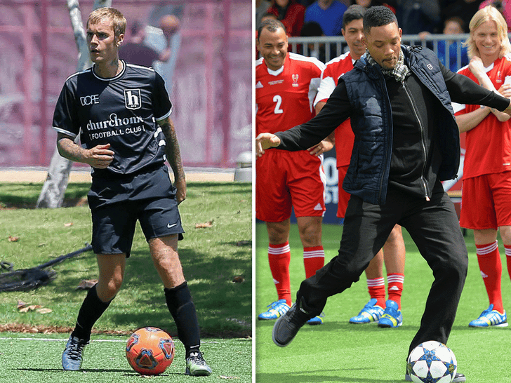 Celebrities Playing Soccer
