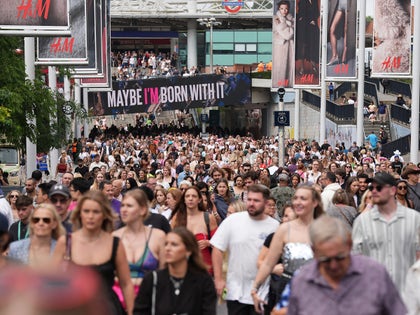 Fans gather outside Wembley Stadium ahead of Taylor Swift's latest Eras Tour concert