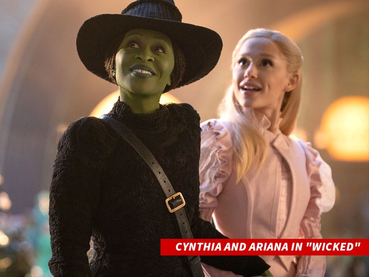 cynthia erivo and ariana grande in wicked everett