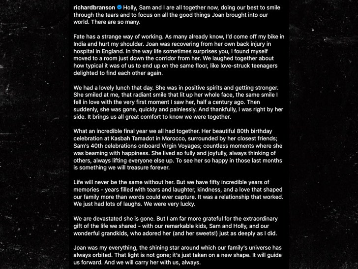 richard branson wife statement insta