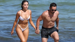 Danny Amendola's Beach Football Workout with Olivia Culpo Before Pats Game