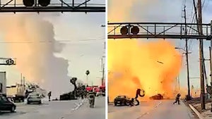 Truck Explosion Caught On Dashcam Video, 9 Firefighters Injured