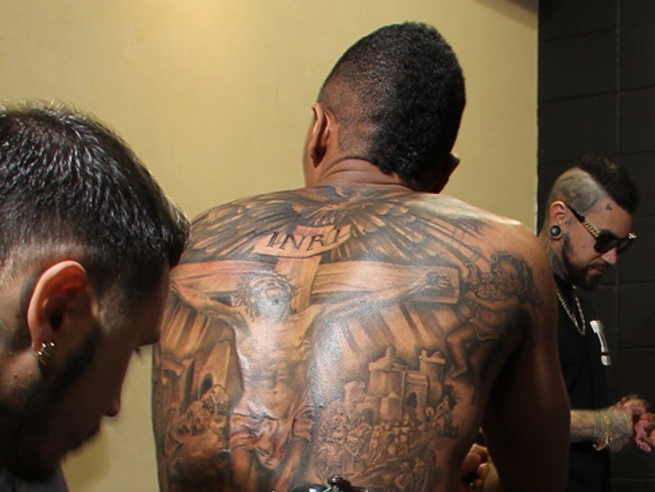 Nick Cannon's Complete Back Tattoo