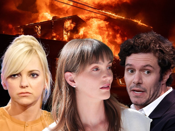 Leighton Meester Anna Faris Adam Brody pacific palisades fire