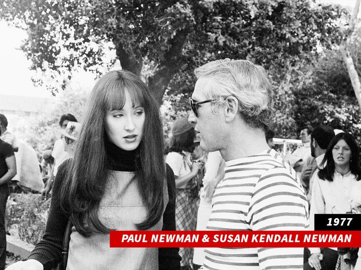 Paul Newman chats with his daughter Susan Kendall Newman getty 1