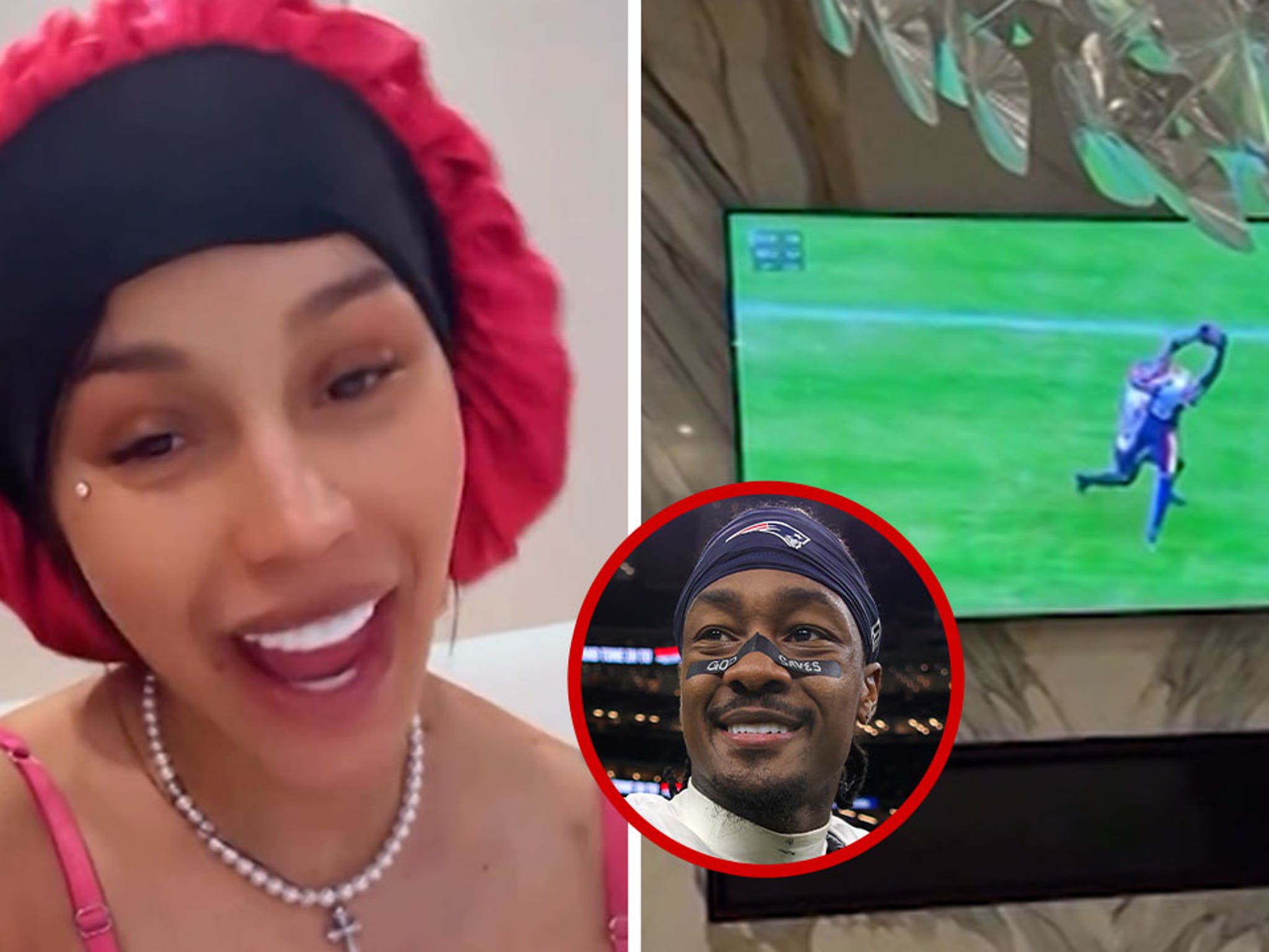 Cardi B Cheers On Stefon Diggs From Home