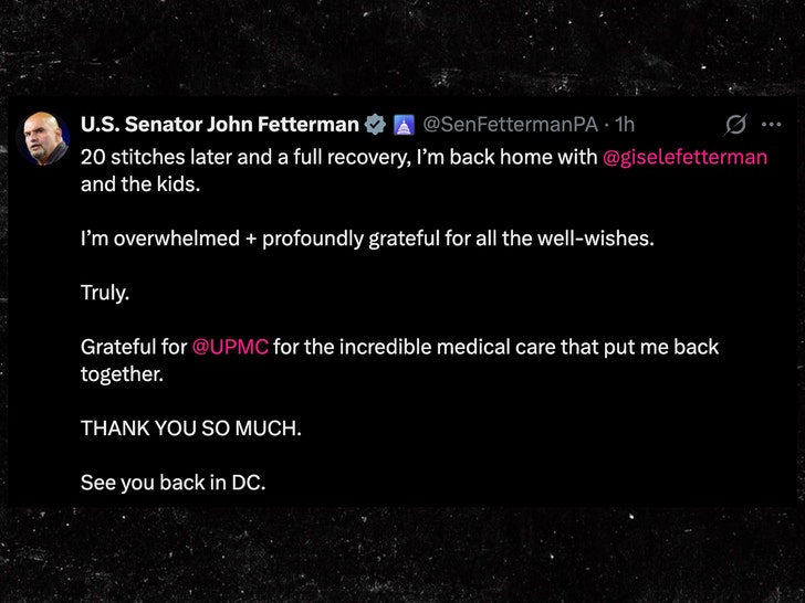 U.S. Senator John Fetterman sub x