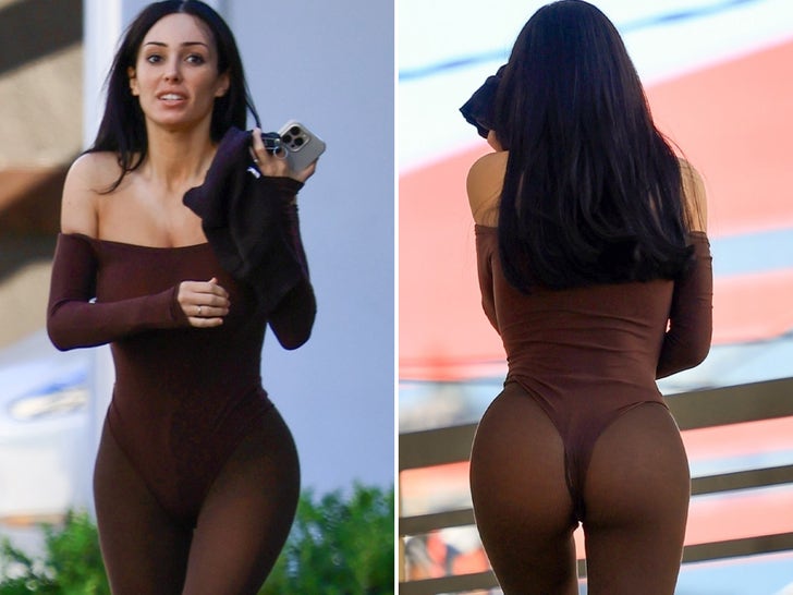 Bianca Censori Strips Off Spandex Shorts, Uses Them to Cover Face