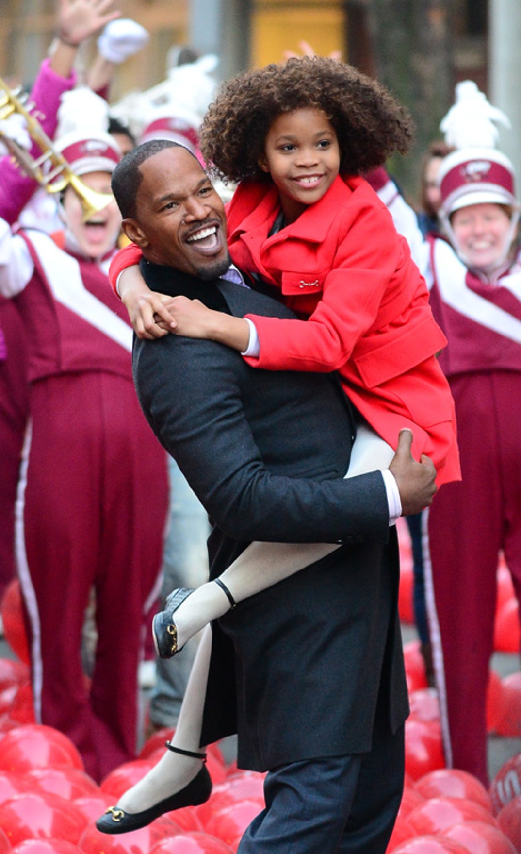 quvenzhan wallis annie red dress Annie - Featurette: Modern Day Fairytale