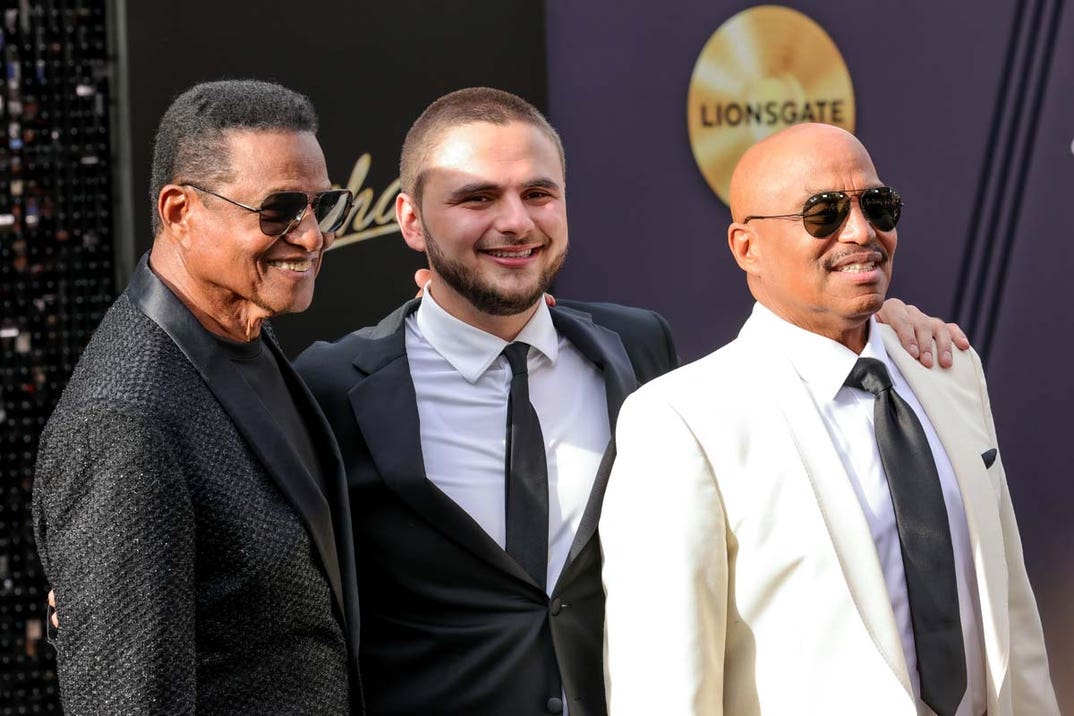 Jackie Jackson and Prince Jackson and Marlon Jackson