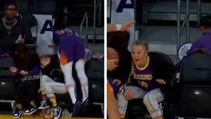 JoJo Siwa Nearly Wiped Out By Suns Player While Sitting Courtside At Lakers Game