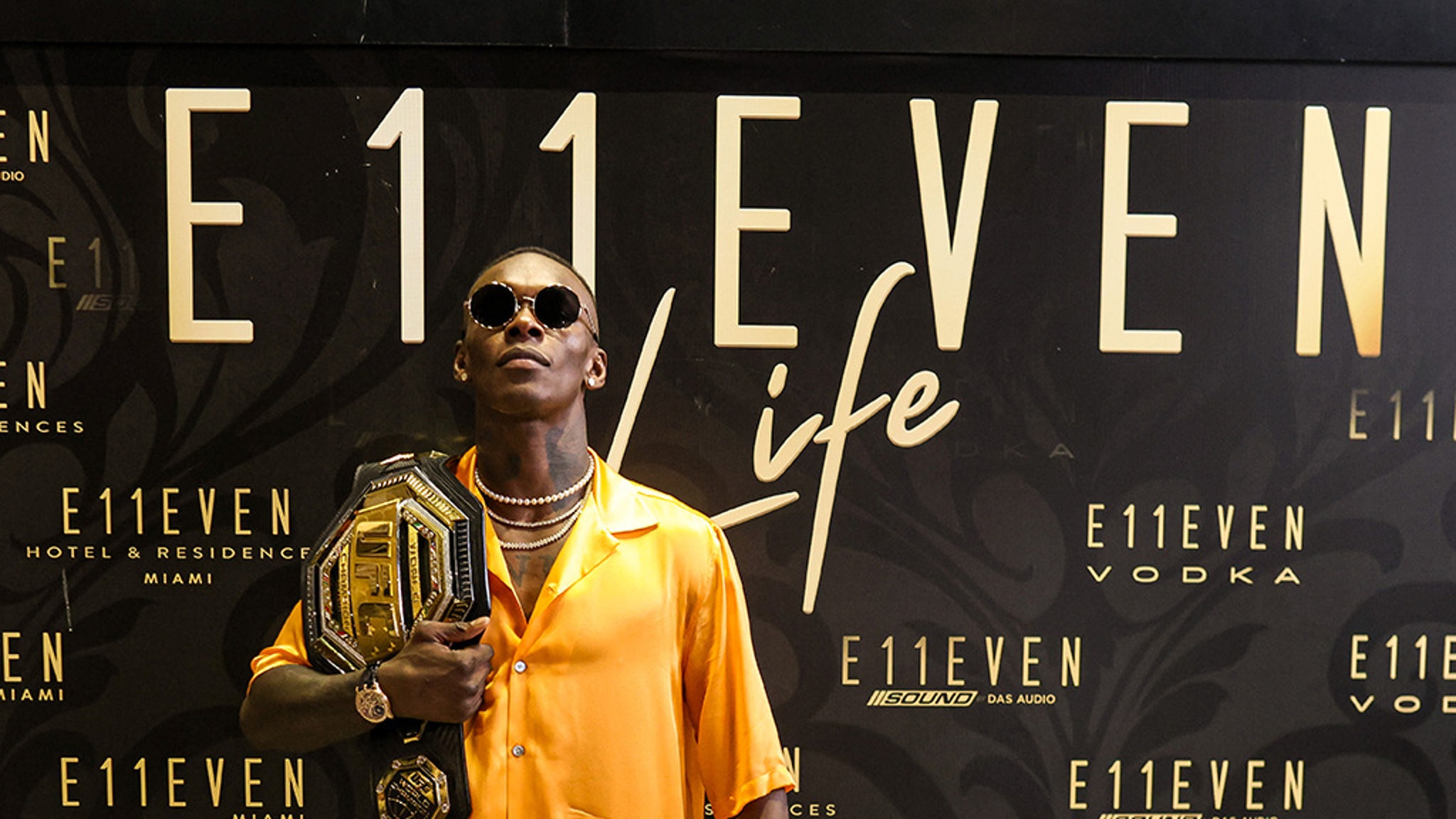 Israel Adesanya Parties at E11EVEN