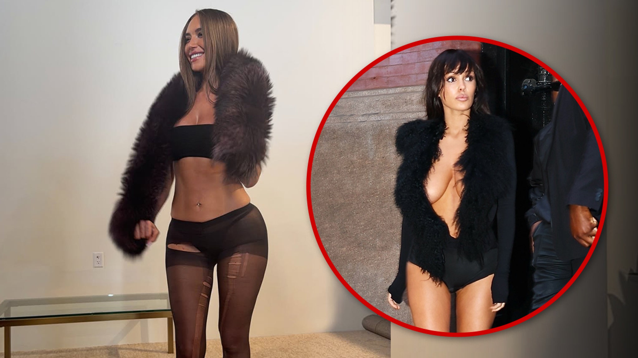 Stassie Karanikolaou Channels Bianca Censori in Tiny Outfit