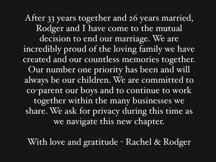 rachel zoe divorce statement