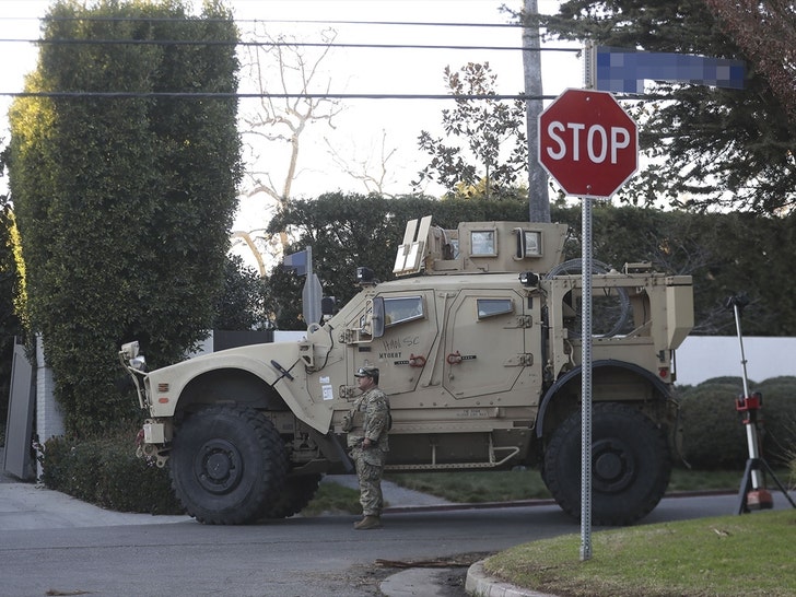 ben affleck military outside his home