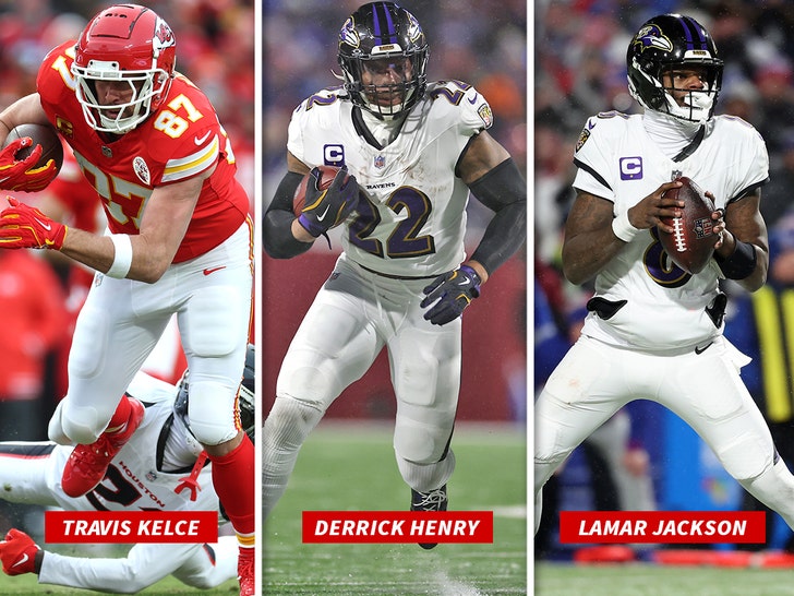 travis kelce derrick henry and lamar jackson getty 1