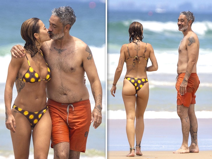 Singer Rita Ora and actor Taika Waititi pack on the PDA during Gold Coast getaway