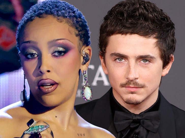 doja cat and chalamet getty 1